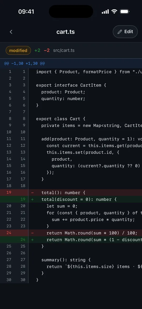 Diff before you commit
